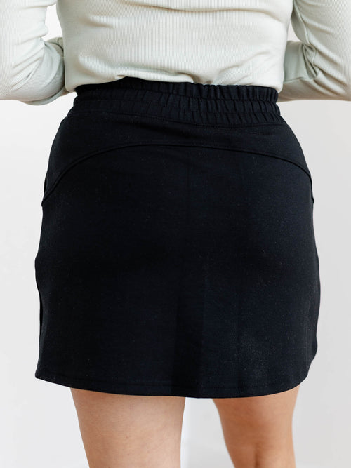 black super soft skort