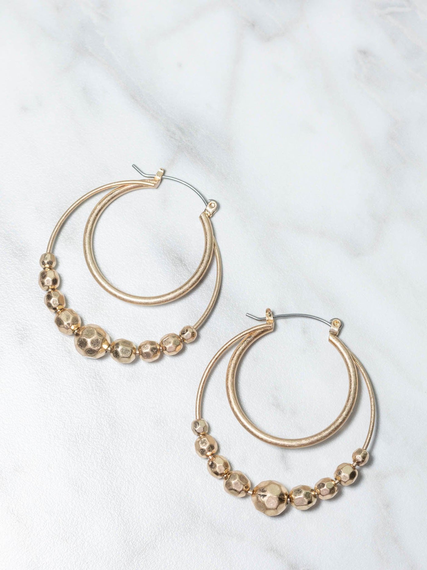 beaded circle earrings