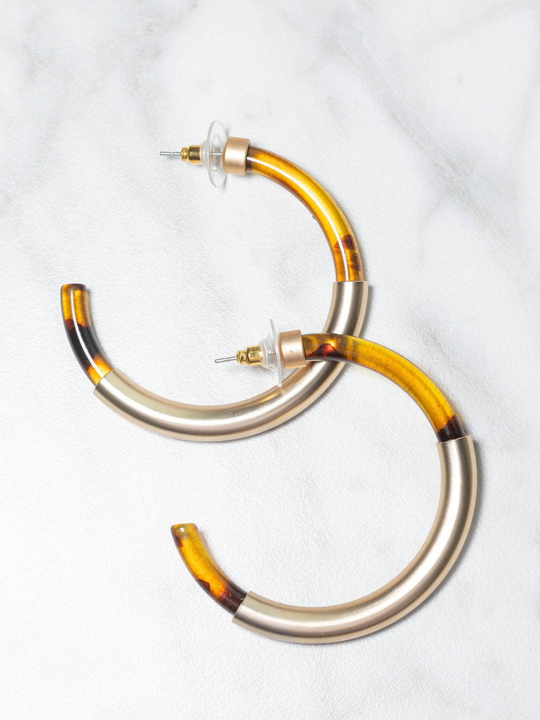 metal tort hoop earrings