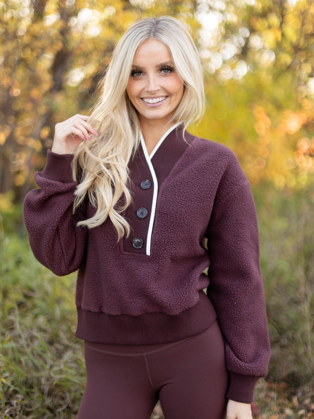 Varley Brenna Button Neck Fleece