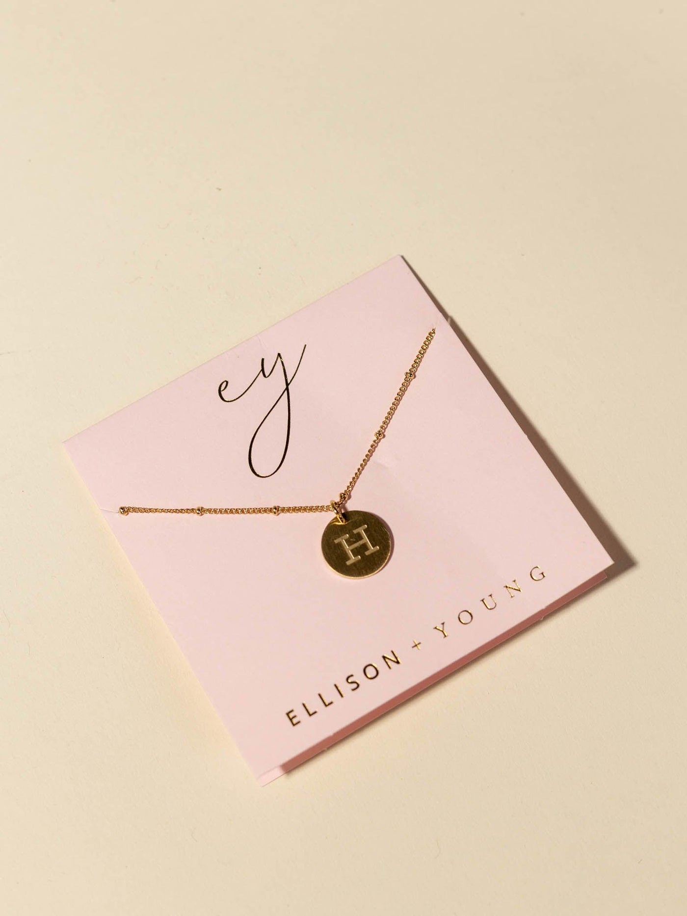 circle initial necklace