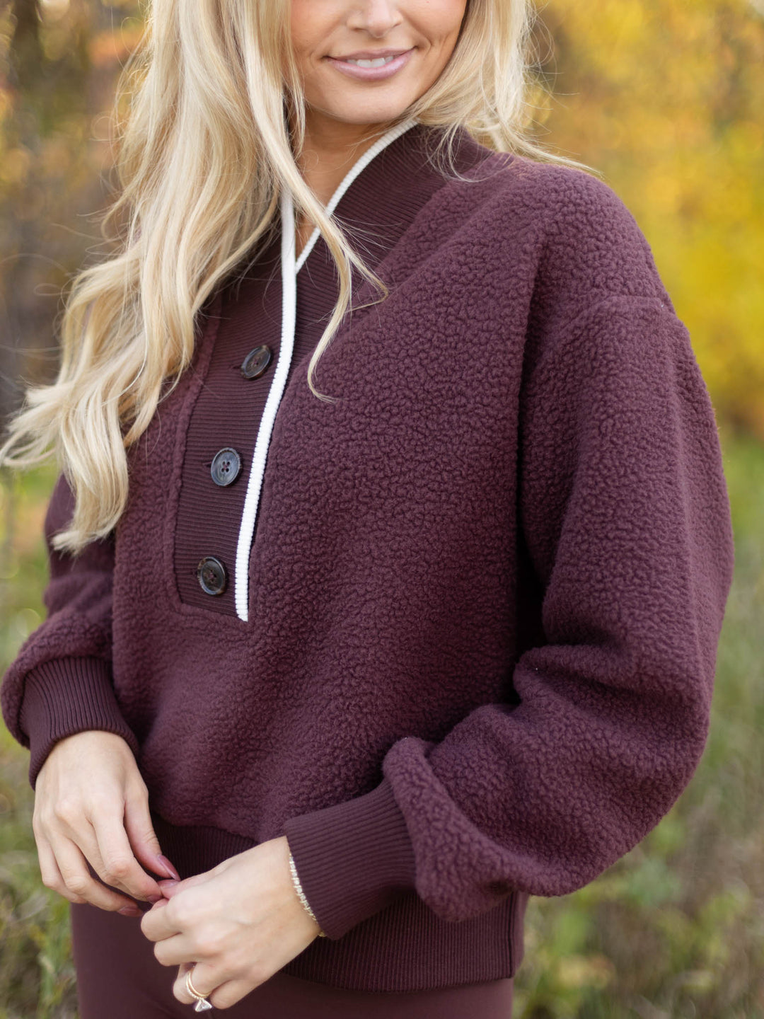 Varley Brenna Button Neck Fleece