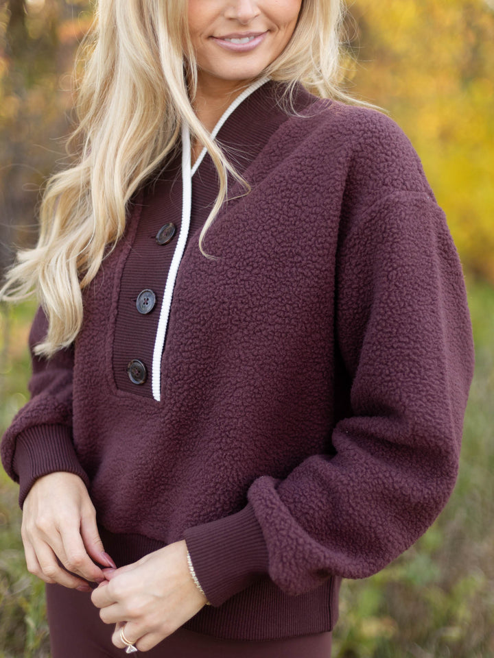 Varley Brenna Button Neck Fleece