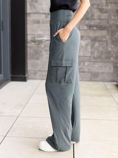 high waisted cargo super soft pants