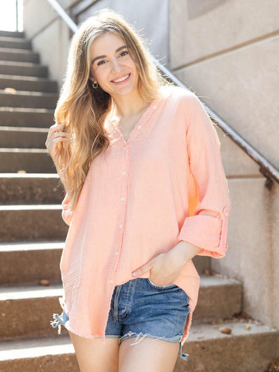 gauze textured shirt