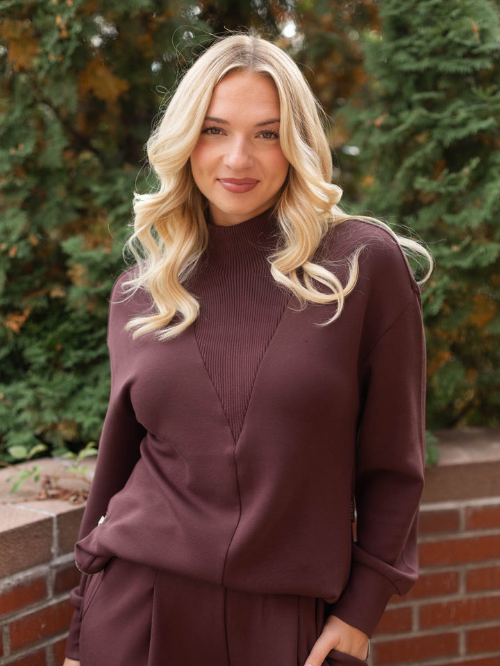 Varley Novi Longline Mock Neck Sweat