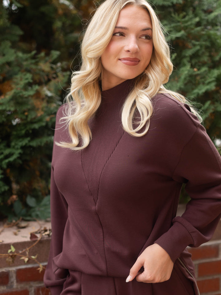 Varley Novi Longline Mock Neck Sweat