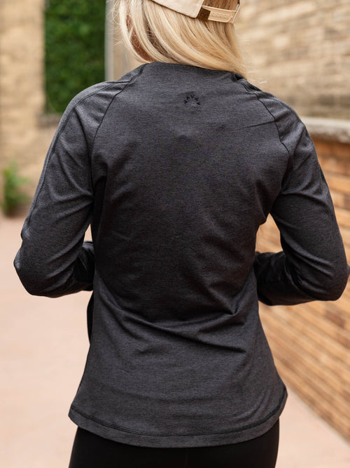 marled zip up sweatshirt