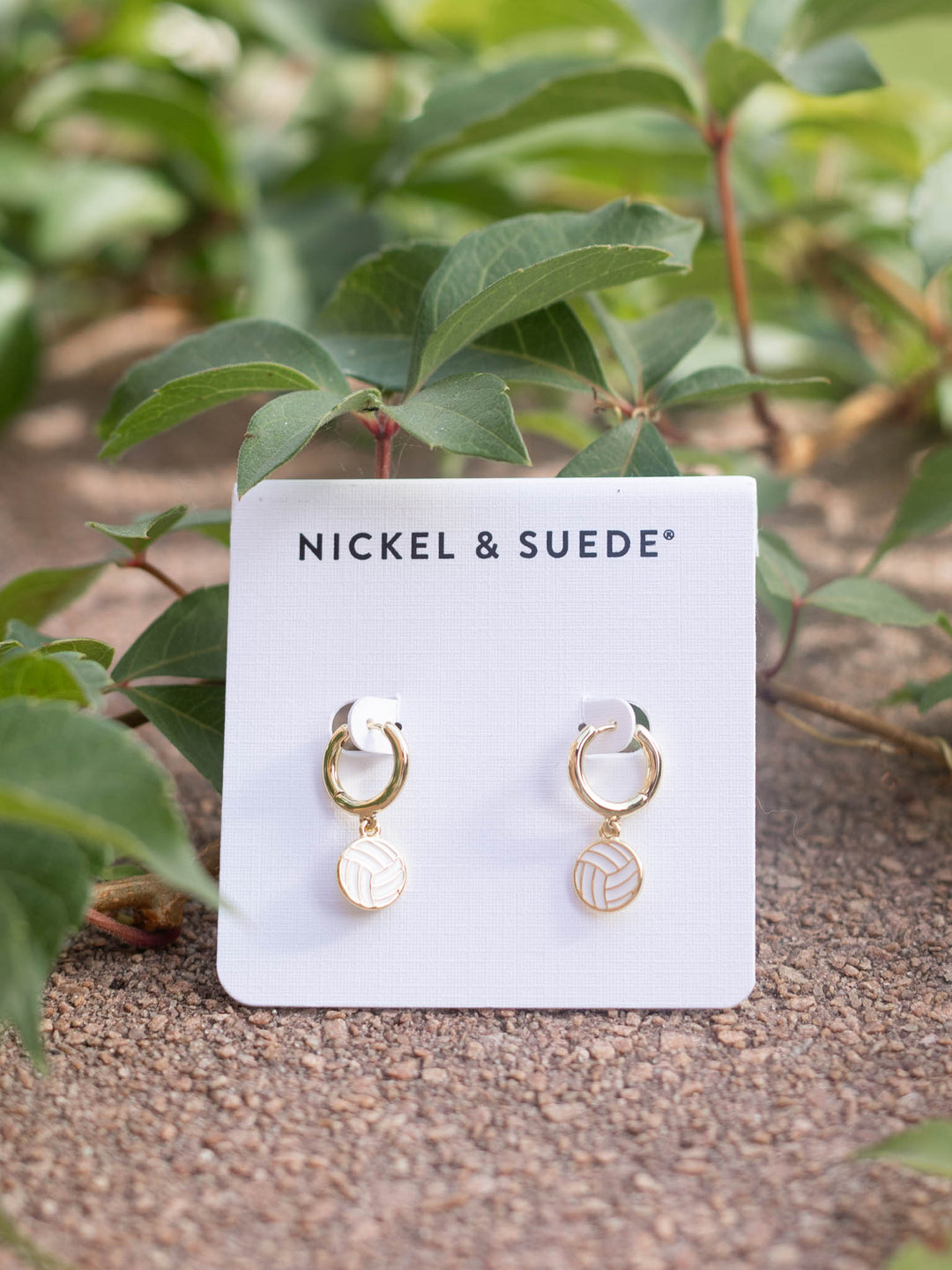 Volleyball Huggie Earrings