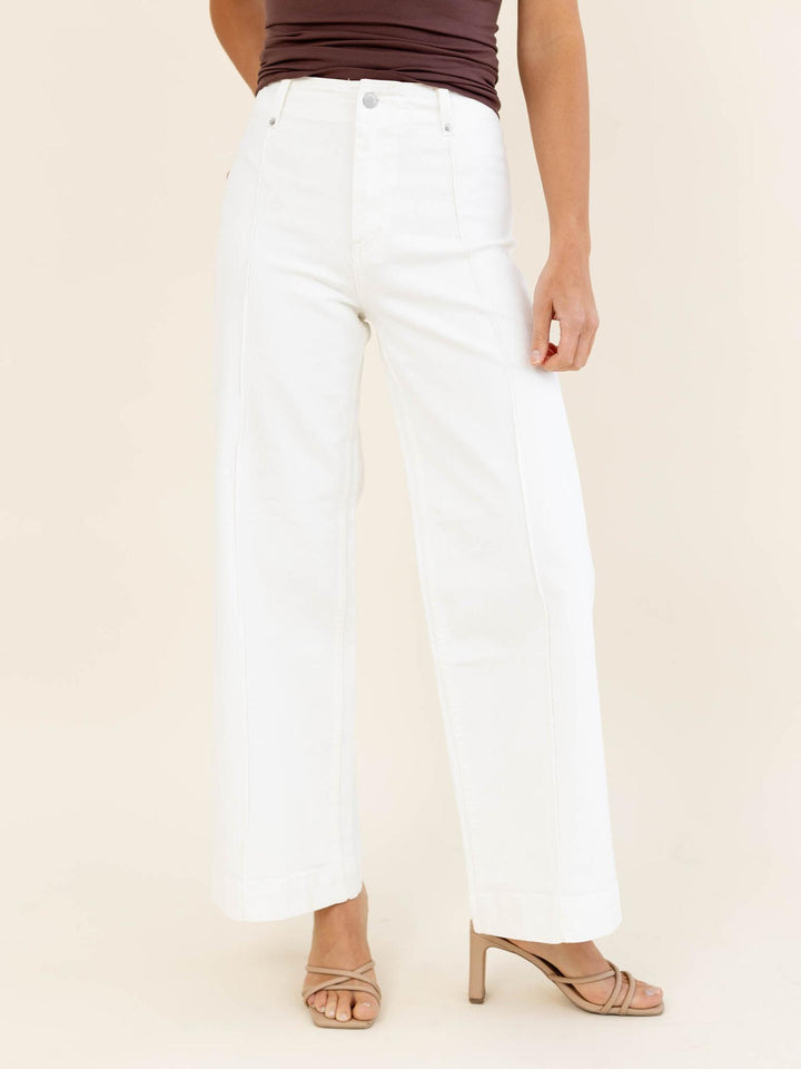 MICA White High Wide Leg Ankle