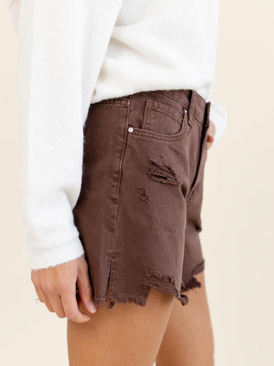 distressed shorts