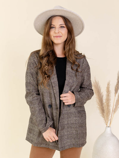 plaid blazer