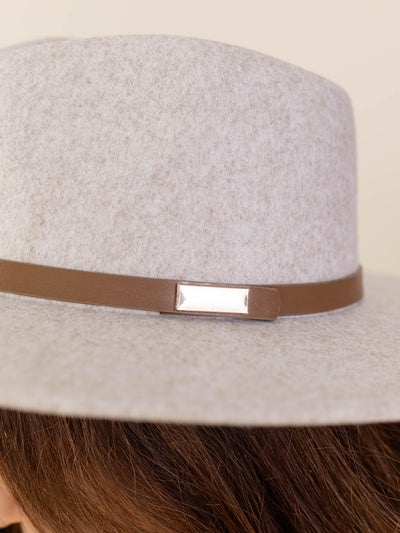 brown trim hat