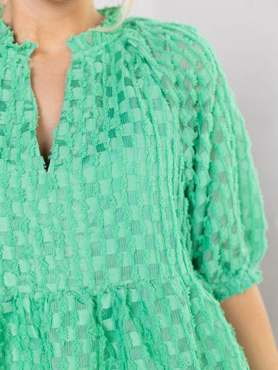 bright green mini dress