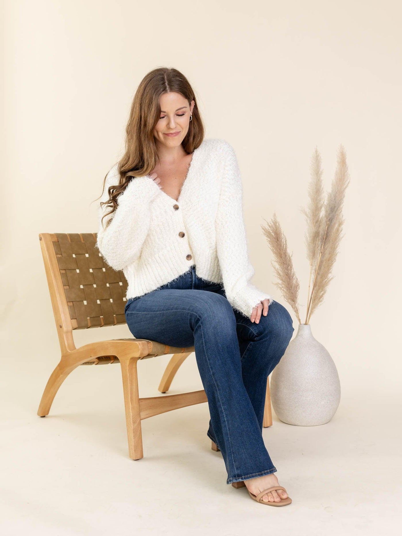 fuzzy cardigan