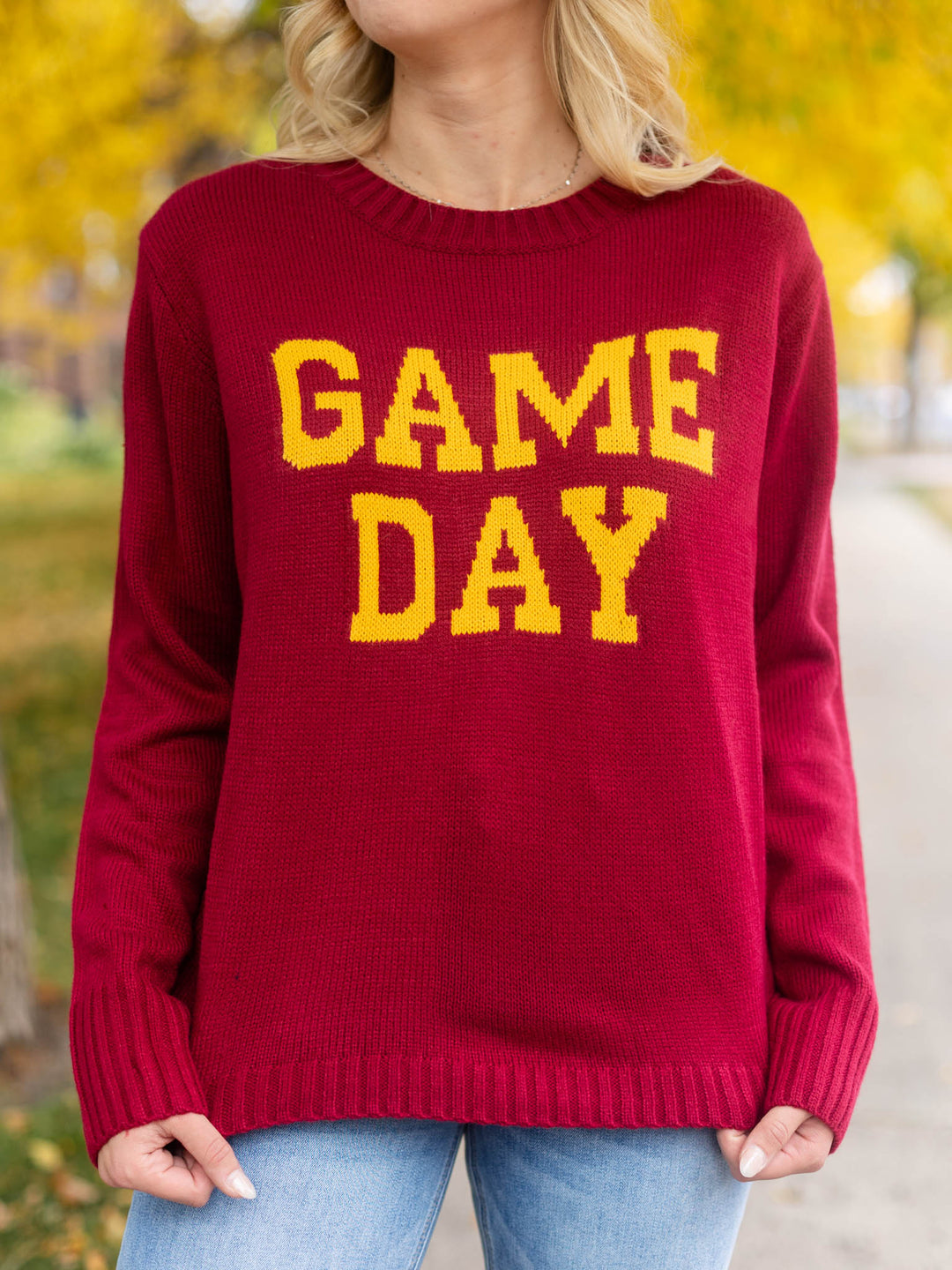 Maroon &amp; Gold Game Day Sweater
