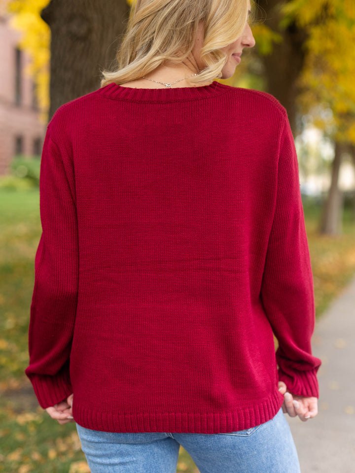 Maroon &amp; Gold Game Day Sweater