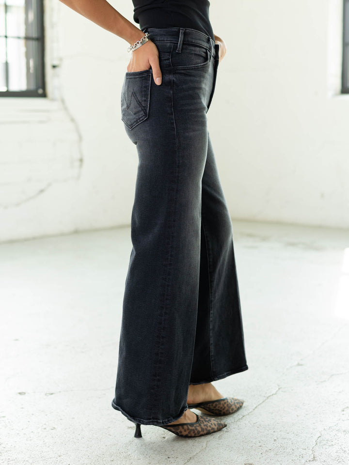 washed black bootcut denim