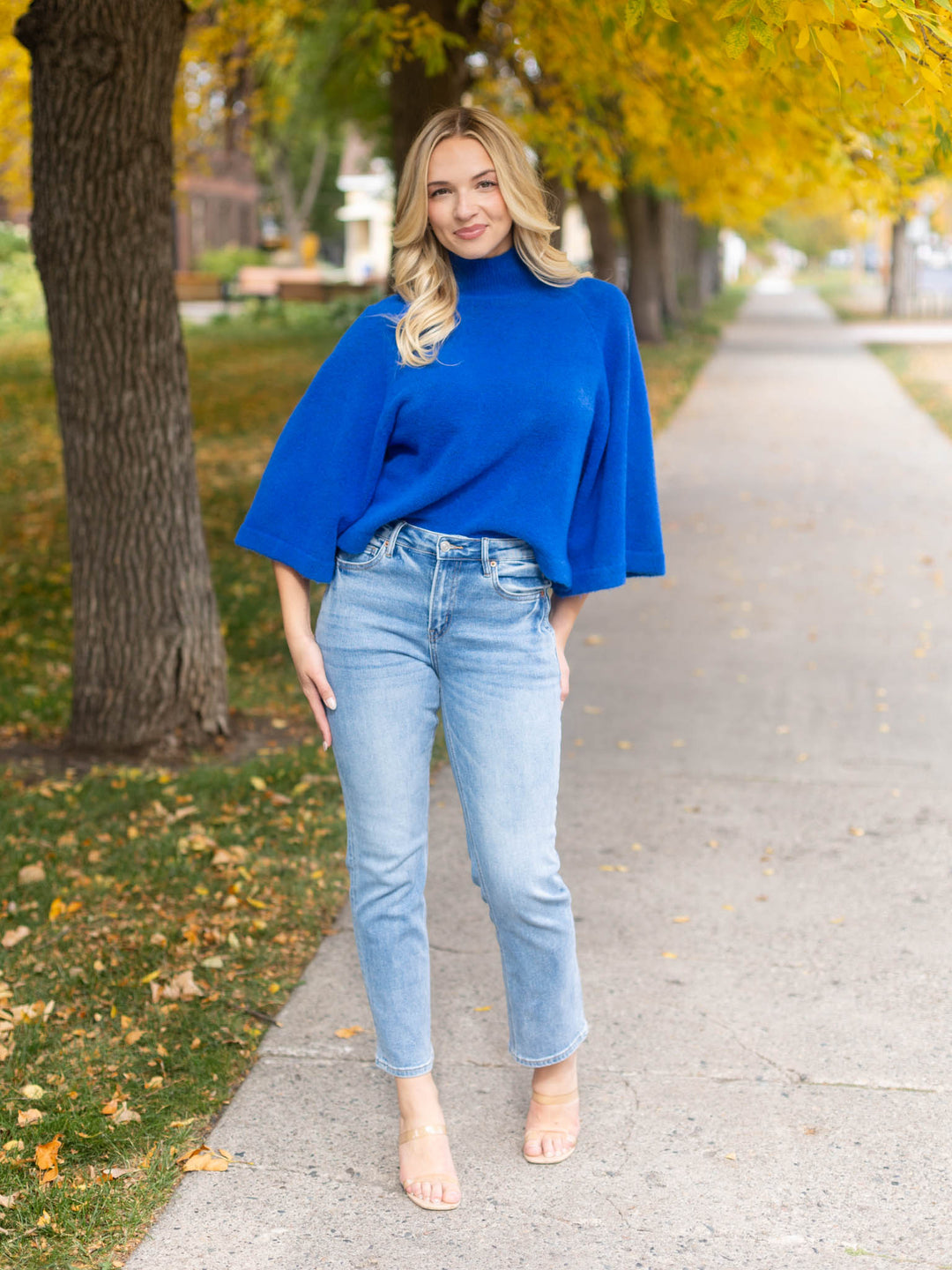 PINCH Wide Sleeve Mock Neck Sweater