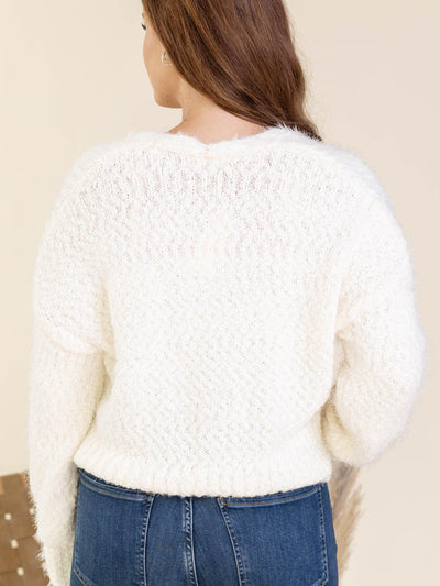 button up drop shoulder cardigan