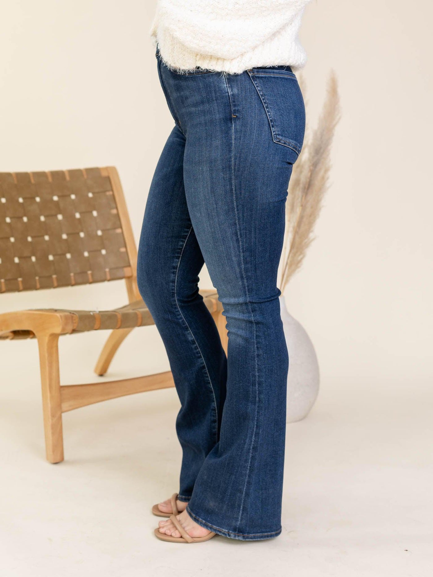 dark bootcut denim