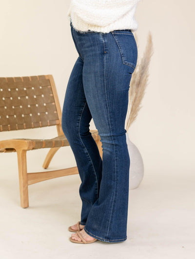 dark bootcut denim