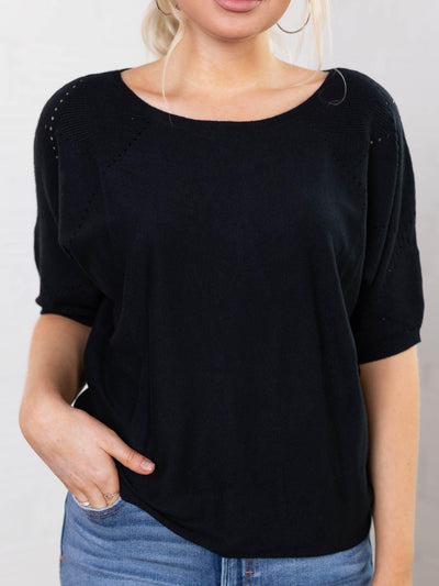 super soft short sleeve sweater