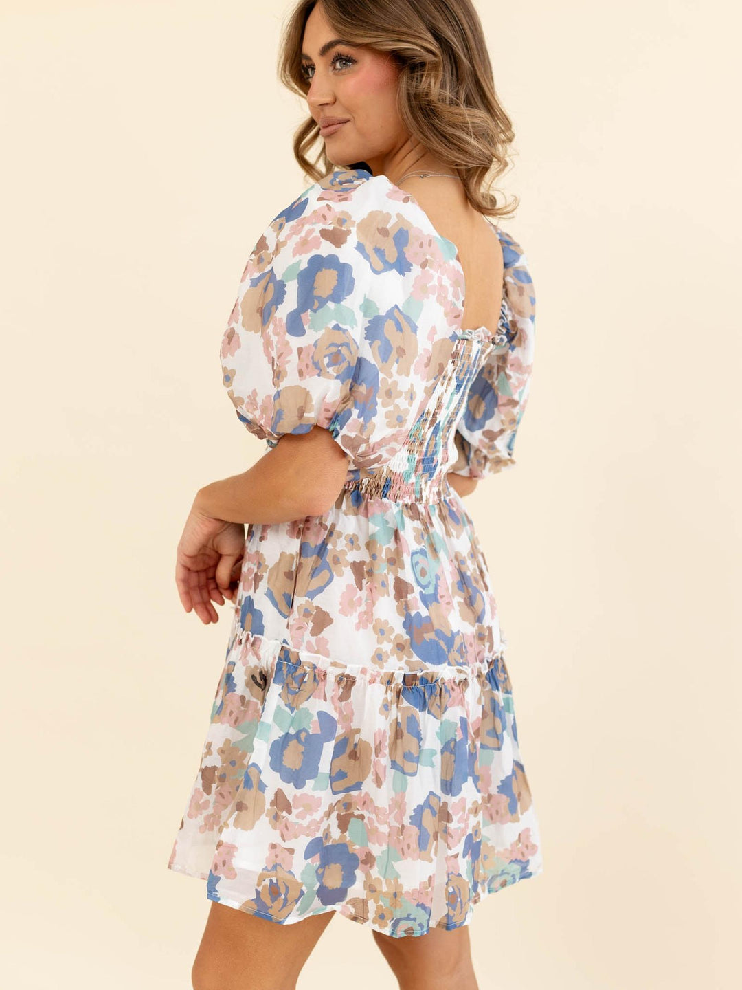 Floral Smocked Mini Dress