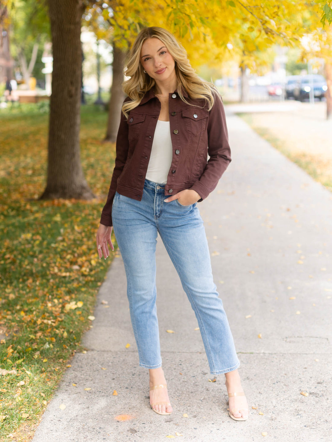 RISEN Choco Brown Vintage Washed Jacket