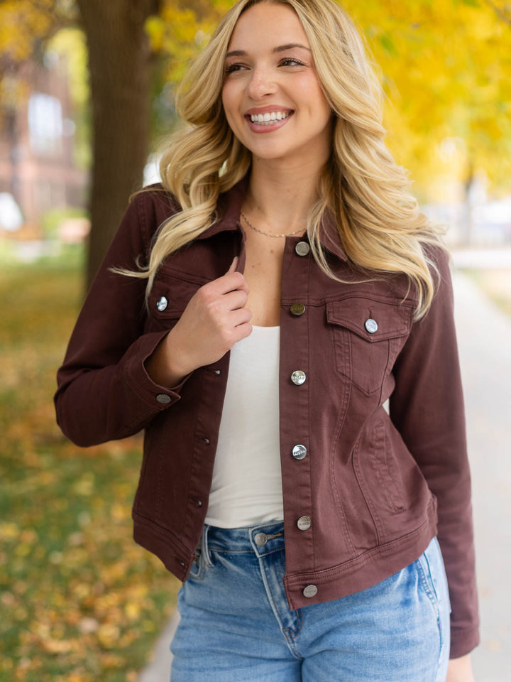 RISEN Choco Brown Vintage Washed Jacket