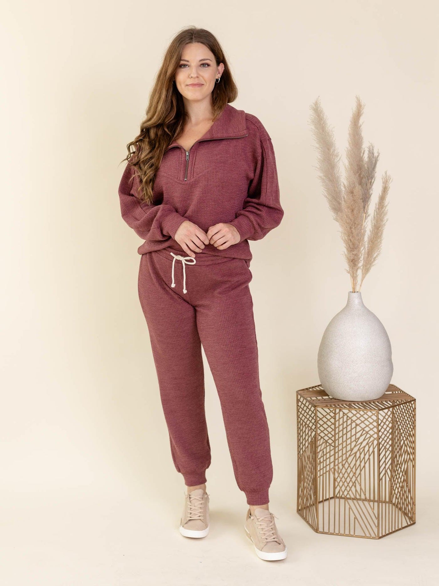 saltwater luxe maroon matching set