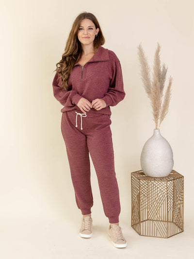 saltwater luxe maroon matching set