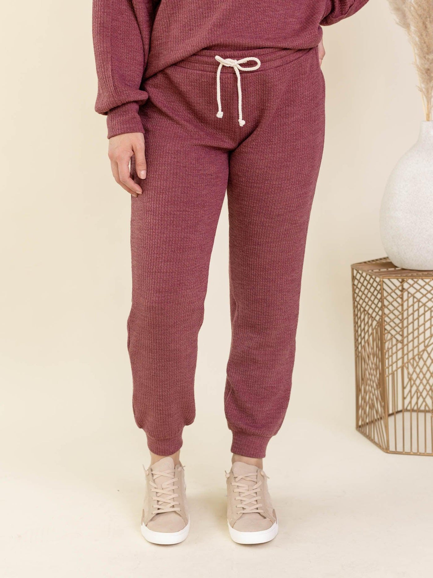 ribbed pull on jogger