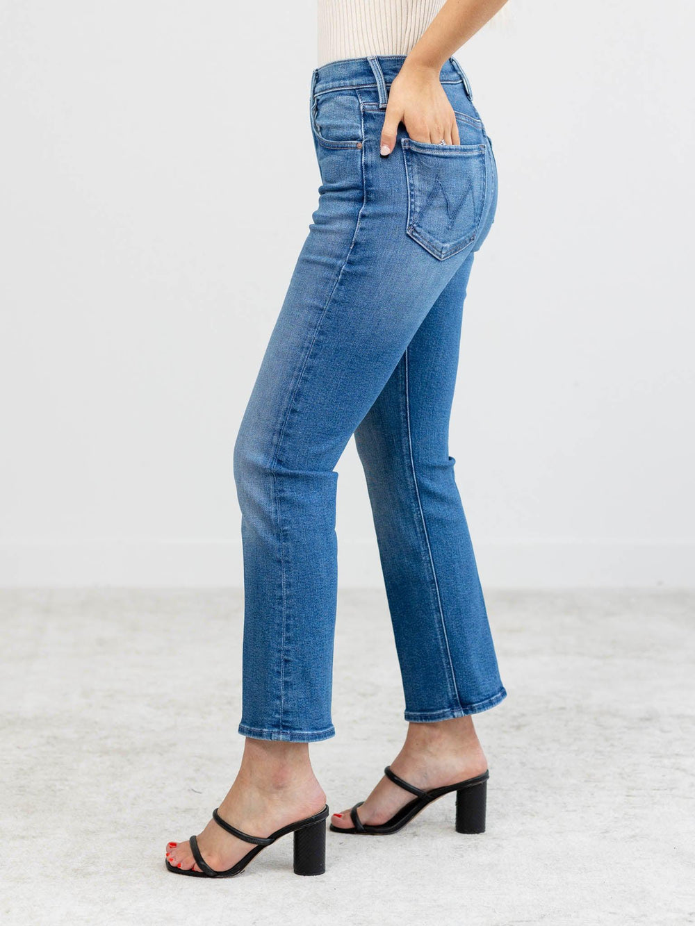 cropped bootcut mother denim