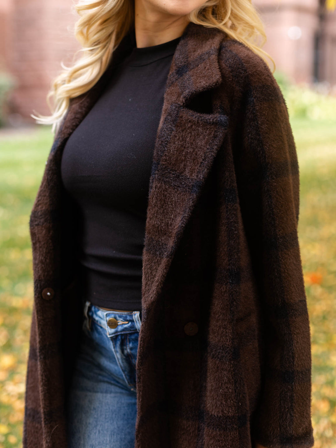 Z Supply Crosby Plaid Cocoon Coat