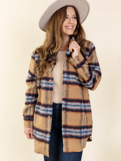 cozy plaid jacket