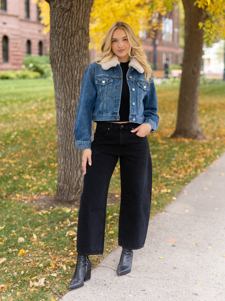 Z Supply The Daily Denim Fur Jacket
