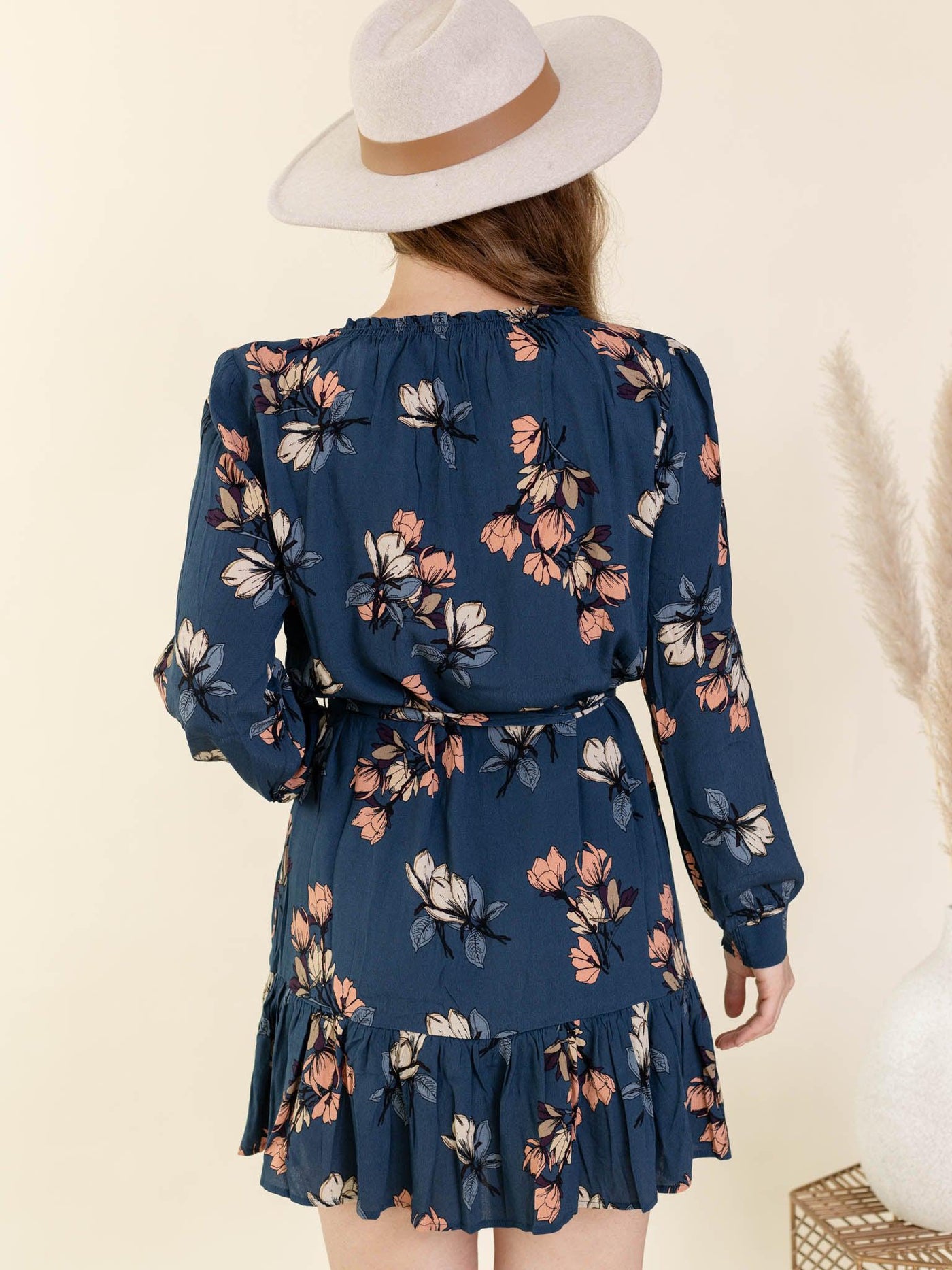 long sleeve floral dress