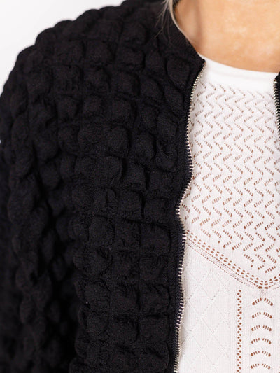 black textured jacket