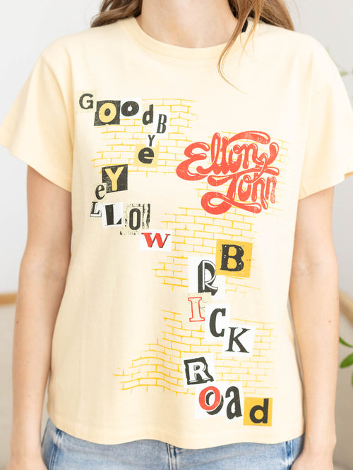 yellow elton john graphic teen