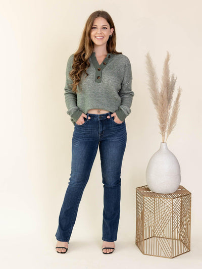 drop shoulder soft henley