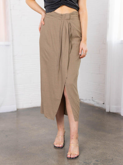 overlapped wrap skirt