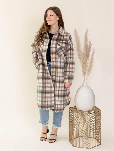 collared long jacket