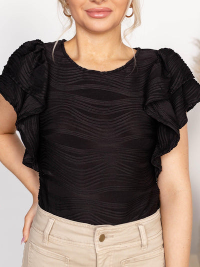 layered textured top