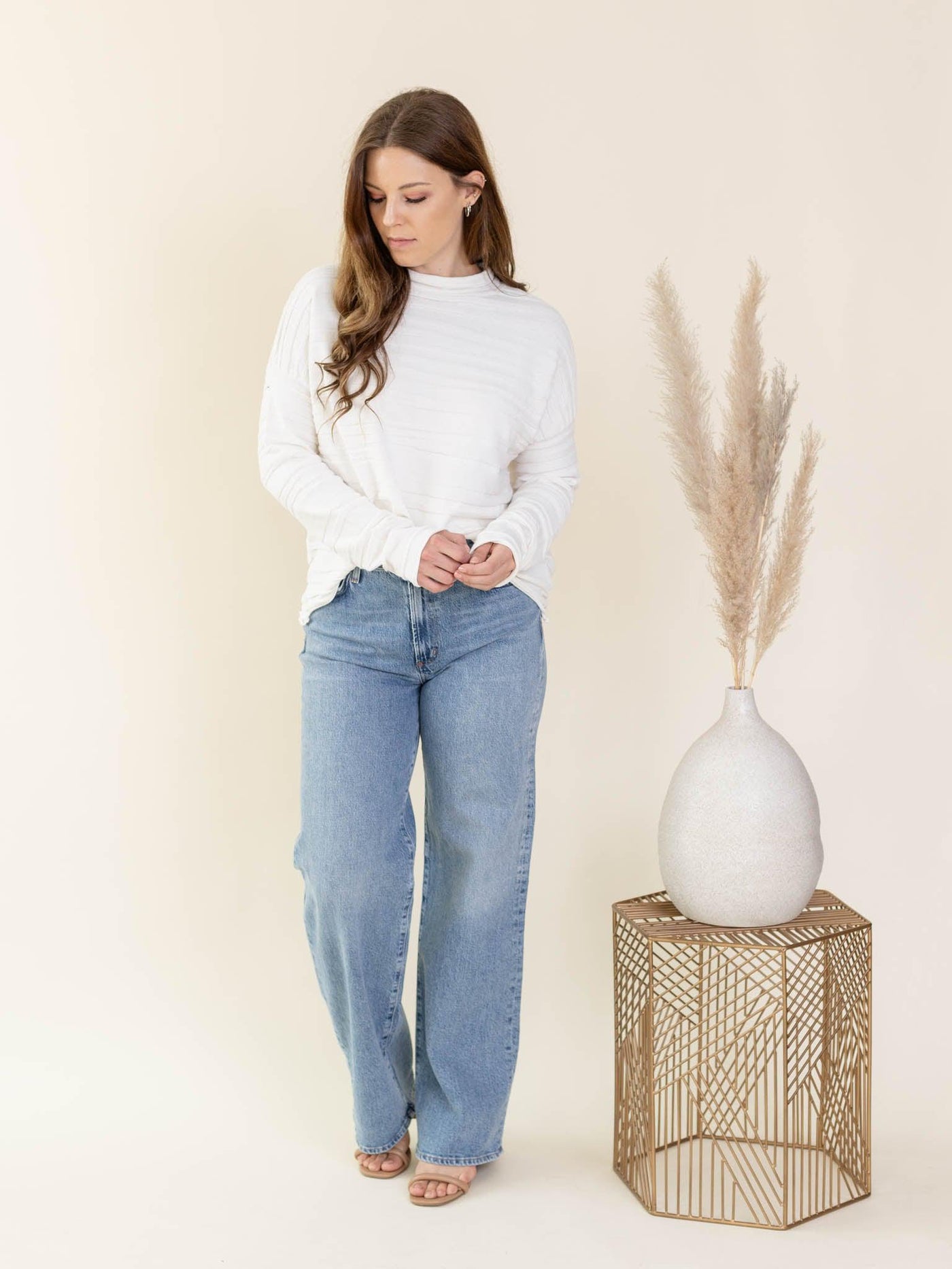 textured white shirt