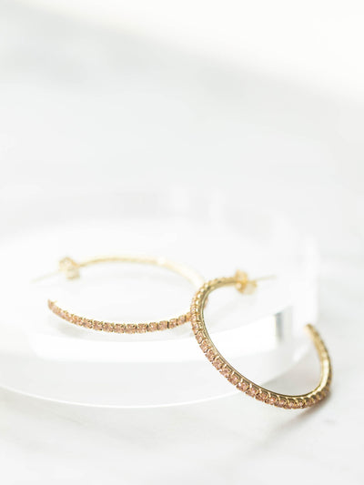 champagne hoop earrings