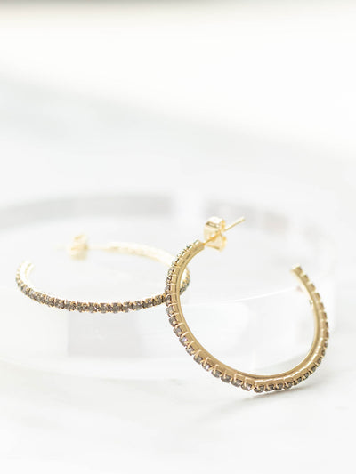 grey hoop earring