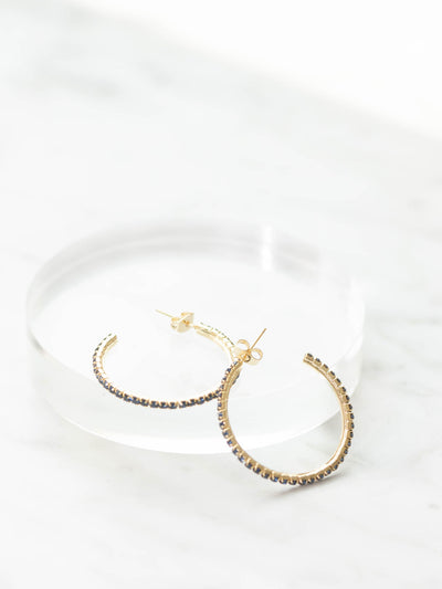 blue hoop earrings