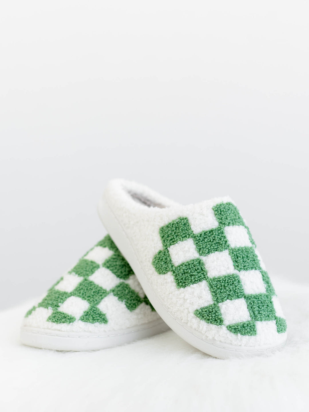 green check slipper