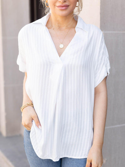 oversized collared top